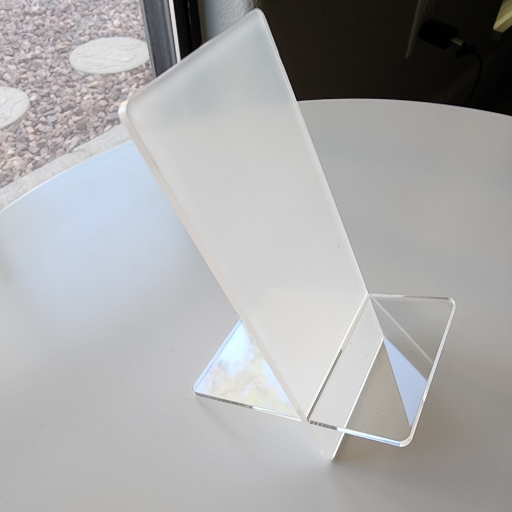 Acrylic Clear Display Stand Wallet or Desk Phone Holder